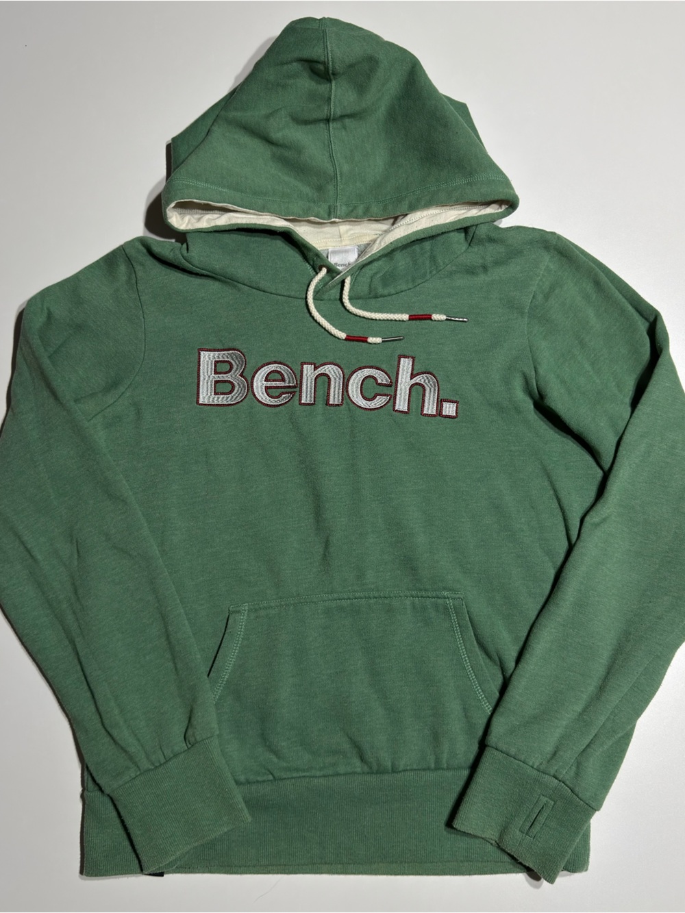Women’s Bench Forest Green Hooded Sweater with Embroidered Logo Medium